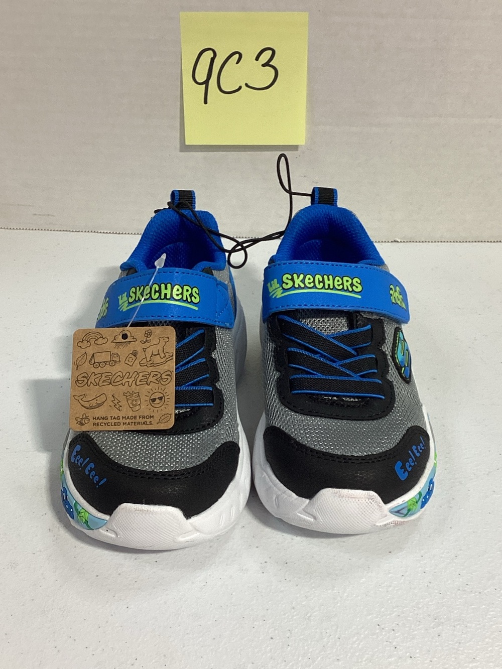 Skechers Kids Blue & Gray Hook-and-Loop Athletic Sneakers